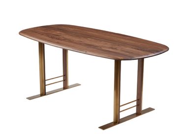 Rectangular walnut dining table AXEL Commune