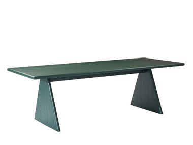 Mesa rectangular de comedor de roble CONICA Commune