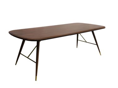 Rectangular walnut dining table VOLTA Commune
