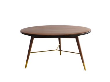 Round wooden central coffee table VOLTA Commune