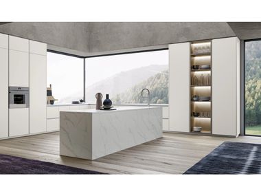 Cucina componibile con gola e isola in marmo CX 12 COMP. 3 Comprex