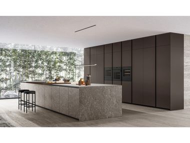 Cucina componibile con telaio in alluminio, isola e piano snack CX 14 COMP. 3 Comprex