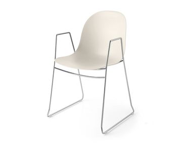 Sled base chair with linking device with armrests ACADEMY Connubia