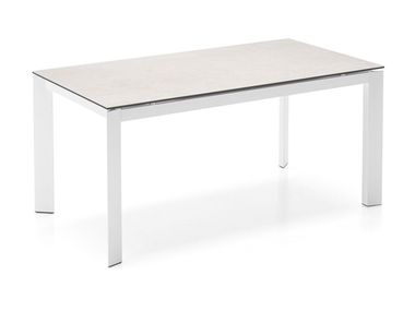Extending rectangular ceramic table BARON
