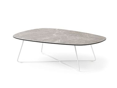 Low coffee table with a ceramic-on-glass top CIOP Connubia
