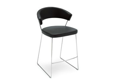 High Imitation leather stool with back NEW YORK Connubia