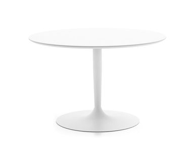 Round melamine-faced chipboard table PLANET Connubia