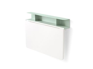 Wall mounted melamine table with metal wall shelve QUADRO Connubia