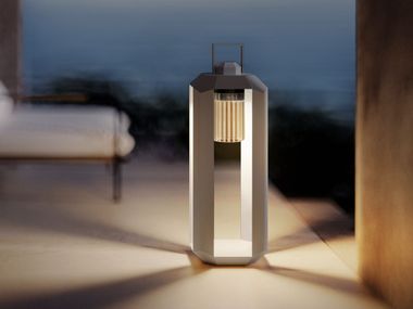 LED metal floor lamp cordless CUBE OUTDOOR BATTERY Contardi