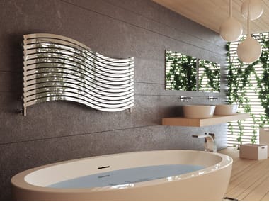 Cordivari Design, LOLA INOX Termoarredo ad acqua calda orizzontale in acciaio lucido