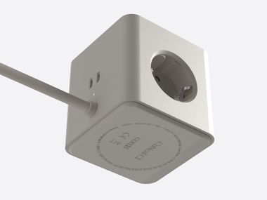 Presa elettrica schuko in policarbonato con USB CUBICAL C1 Cords®