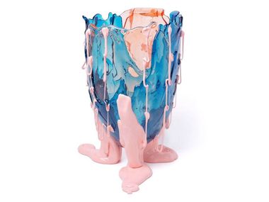 Vaso fatto a mano in resina CLEAR SPECIAL EXTRA COLOUR Corsi Design