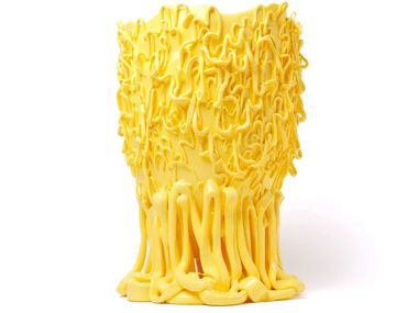 Vaso rotondo fatto a mano in resina MEDUSA Corsi Design