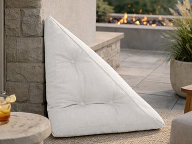 Outdoor fabric cushion 90 DEGREE TRIANGLE TUFTED CUSHION Covers&All