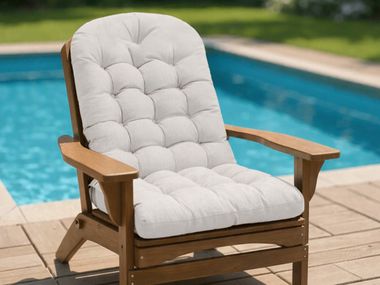 Outdoor fabric cushion ADIRONDACK CHAIR SEAT & BACK TUFTED CUSHION Covers&All