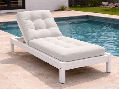 Outdoor fabric cushion CHAISE LOUNGE TUFTED CUSHION (SINGLE BREAK) Covers&All