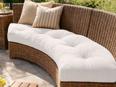Outdoor fabric cushion CURVED TUFTED CUSHION Covers&All