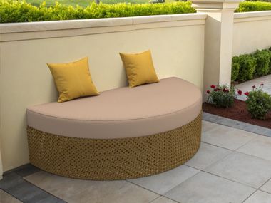 Outdoor fabric cushion CUSTOM HALF ROUNDED CUSHION Covers&All