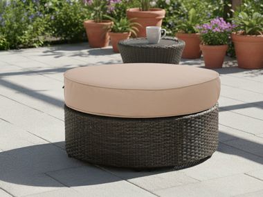 Outdoor fabric cushion CUSTOM OTTOMAN CUSHION- CIRCLE / ROUND Covers&All