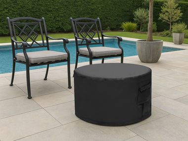 Protective cover for round poufs CUSTOM ROUND OTTOMAN COVERS Covers&All
