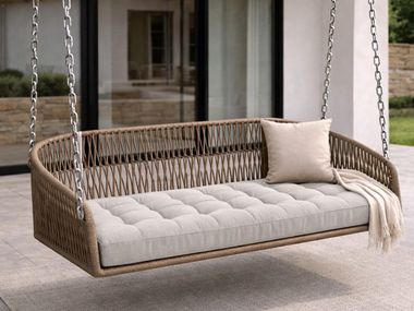 Outdoor fabric cushion SWING SEAT TUFTED CUSHION Covers&All