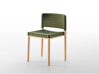 Sedia imbottita con gambe in legno STOL-N RS Crassevig