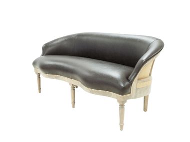Leather small sofa COTTON ESSENCE Crearte Collections