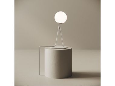 LED stainless steel floor lamp with photocatalytic treatment OMINO THINKER Creazione SUGO