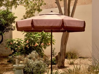 Sekey Ombrellone Rettangolare 220x400 Cm – Colore Crema – Con Supporto Incluso – Ideale Per Giardino E Terrazza - 3