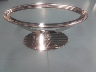 Mesa de centro personalizada em aço e vidro GIRAMONDO Crestani 2000