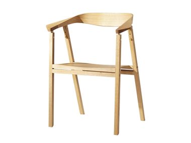 Folding wooden chair with armrests D7/D7K TECTA