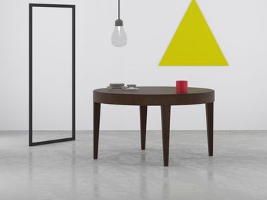 Extending round wooden table DAMO-M Piemy