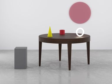 Extending round wooden table DAMO X4-M Piemy