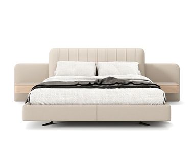 Leather double bed with integrated nightstands CLOUD Dash Casa