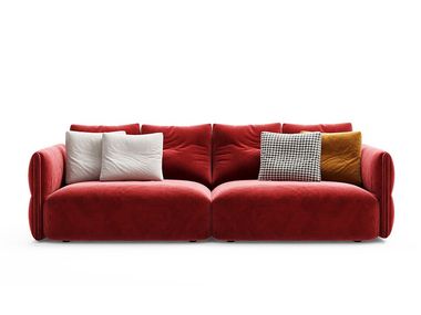 Straight leather sofa FU RONG Dash Casa