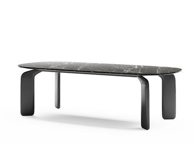Oval fixed marble table LIANGZI Dash Casa