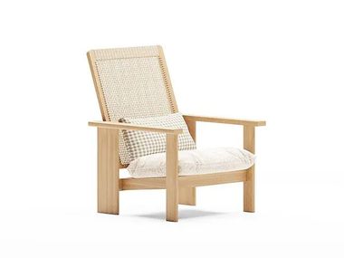 High-back wooden armchair with armrests VINE Dash Casa