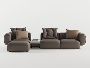 Sofá modular de pele com chaise-longues XIANDUO Dash Casa
