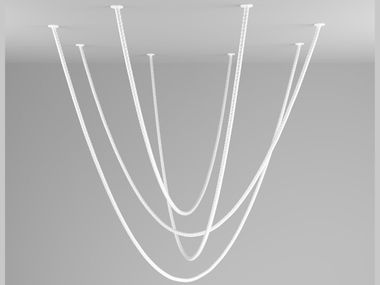 Lampada da soffitto in corda intrecciata NESTLIGHT D.Bianco