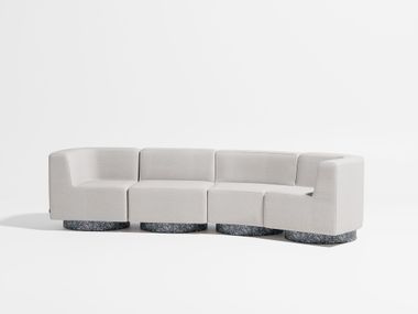 Modular 4 seater curved fabric sofa CONFETTI DESIGN BY THEM