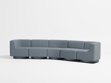 Modular 5 seater curved fabric sofa CONFETTI DESIGN BY THEM