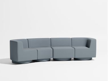 Modular 4 seater curved fabric sofa CONFETTI DESIGN BY THEM