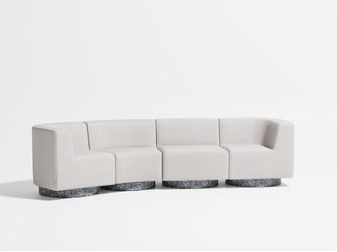 Modular 4 seater curved fabric sofa CONFETTI DESIGN BY THEM