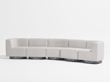 Modular 5 seater curved fabric sofa CONFETTI DESIGN BY THEM