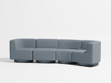 Modular 4 seater curved fabric sofa CONFETTI DESIGN BY THEM
