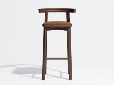 Sgabello da bar in frassino con seduta imbottita TWILL DESIGN BY THEM