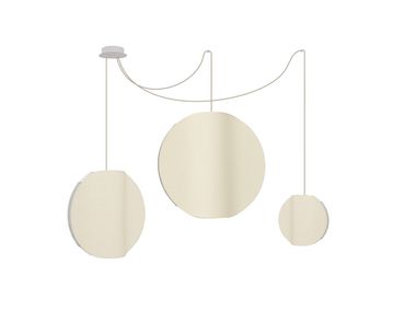 Lampada a sospensione a LED in tessuto MOON 3 DESIGNHEURE