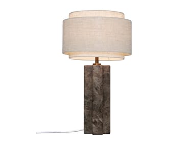 Lampada da tavolo in lino e marmo TAKAI DFTP