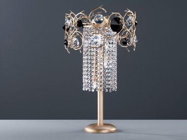 Halogen bronze table lamp with crystals DIAMOND NUBIA Serip