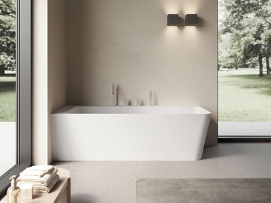 Freestanding or wall-mounted rectangular bathtub ARES DISENIA